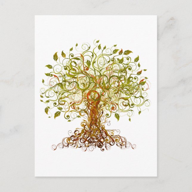 Carte Postale Arbre moderniste coloré 13 (Devant)