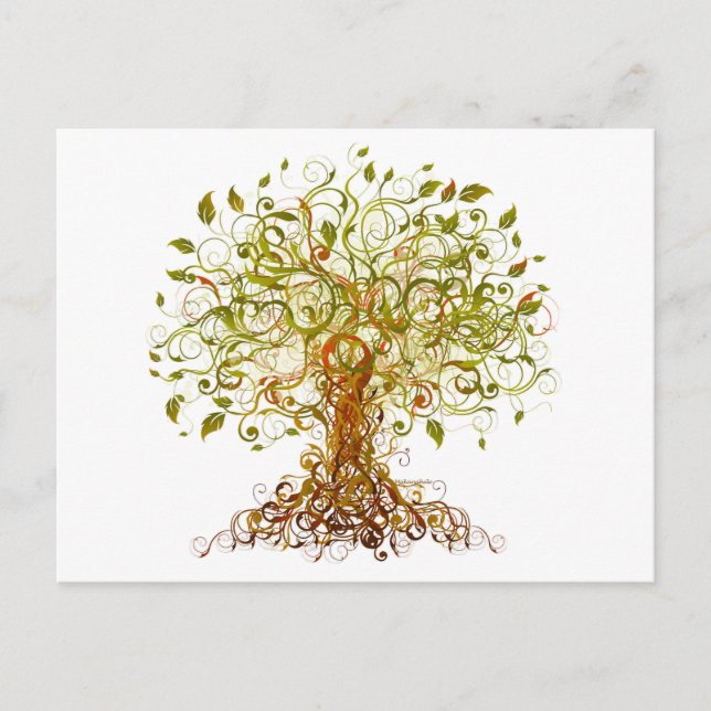 Carte Postale Arbre moderniste coloré 13 (Devant)