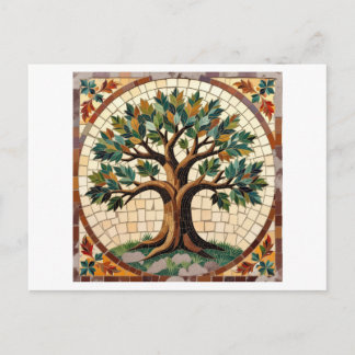 Carte Postale Arbre mosaïque