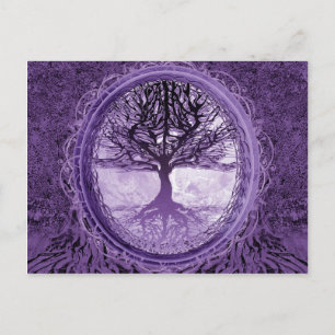 Carte Postale Arbre paisible en violet
