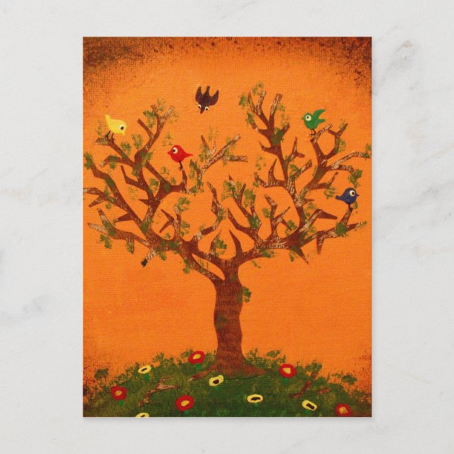 Carte postale Arbre papier (Devant)