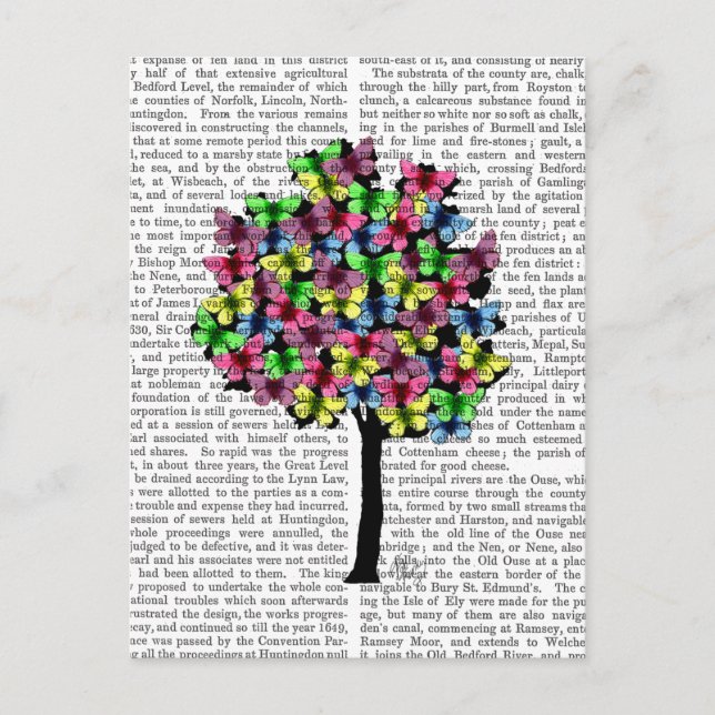 Carte Postale Arbre papillon (Devant)