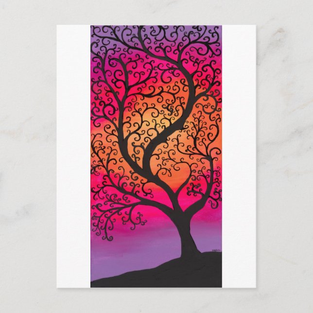 Carte Postale Arbre Tourbillonnant (Devant)