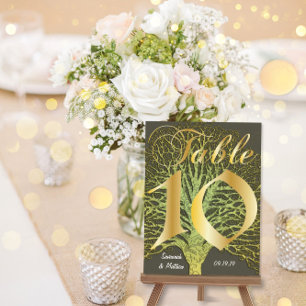 Carte Postale Arbre Tourbillonnant Gold Green Numéro de tableau 