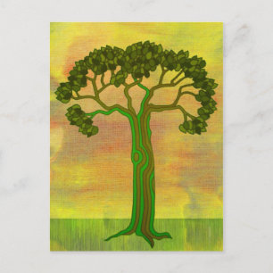carte postale arbre vert