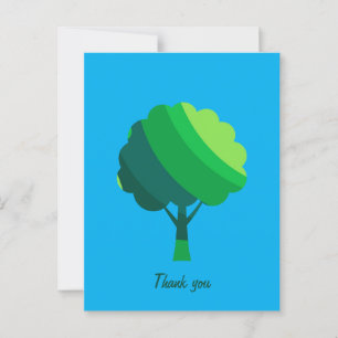 Carte Postale Arbre vert moderne géométrique minimaliste personn
