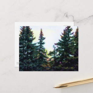Carte Postale Arbres de la forêt boréale Canada Artistique Artis