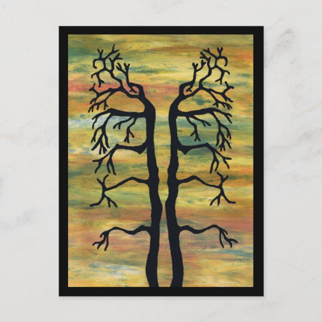 Carte Postale arbres équilibrés (Devant)