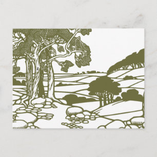 Carte Postale Arbres et campagne
