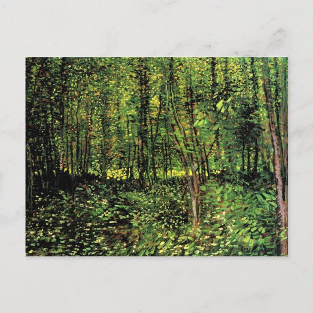 Carte Postale Arbres et sous-bois par Vincent van Gogh (Devant)