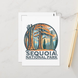 Carte Postale Arbres géants de Séquoia du parc national de Séquo
