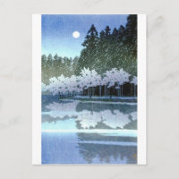 Arbres japonais vintages sur l'art des blocs d'eau