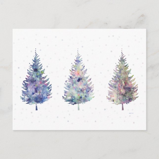 Carte Postale Arbres merveilleux d'hiver Art (Devant)