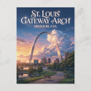 Carte Postale Arc de la porte de St. Louis Missouri
