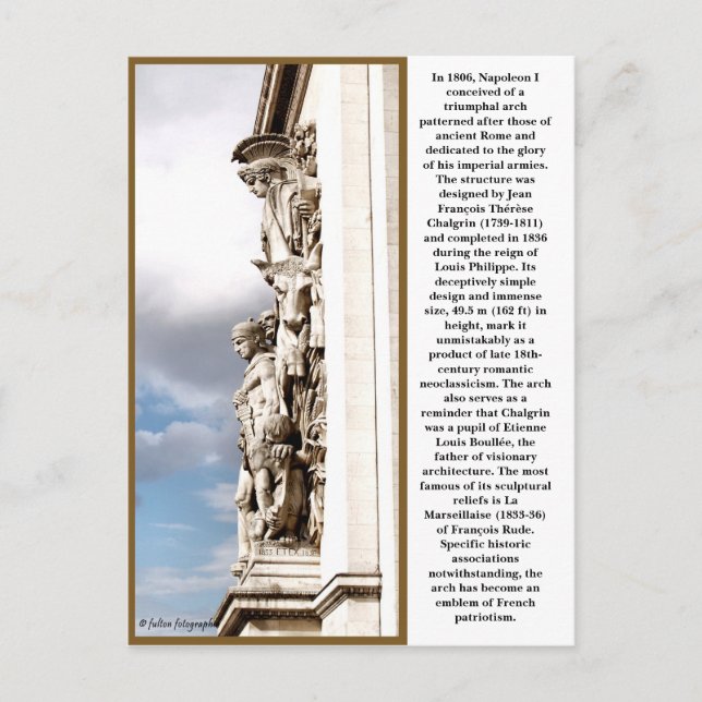 Carte Postale Arc de Triomphe (Devant)