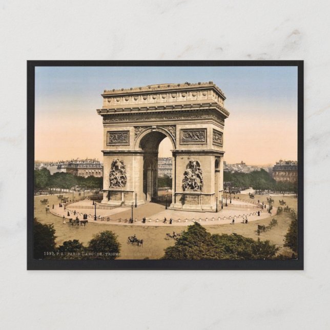 Carte Postale Arc de Triomphe, de l'Etoile, Paris, France (Devant)