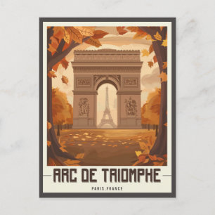 Carte Postale Arc de Triomphe de Paris Vintage