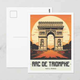 Carte Postale Arc de Triomphe Paris France Lieu de voyage réputé