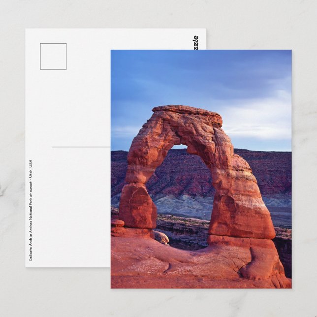 Carte Postale Arc délicat dans le parc national d'Arches - Utah, (Devant / Derrière)