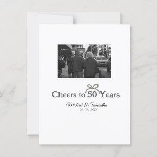 Carte Postale Arc doré pour 50 ans de mariage 