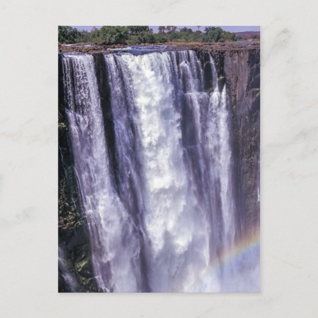 Carte Postale Arc en ciel au-dessus des chutes Victoria - Zimbab (Devant)