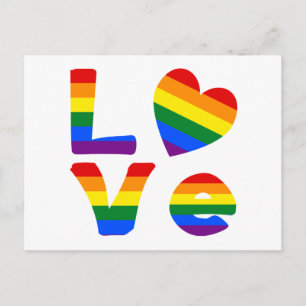 Carte Postale Arc-en-ciel de l'amour gay