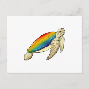 Carte Postale Arc-en-ciel de Tortue
