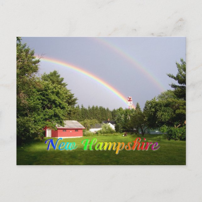 Carte Postale Arc-en-ciel du New Hampshire (Devant)