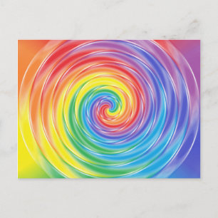 Carte postale arc-en-ciel filante