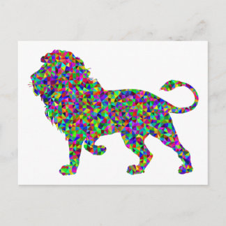 Carte Postale Arc-en-ciel Lion Prismatic Art