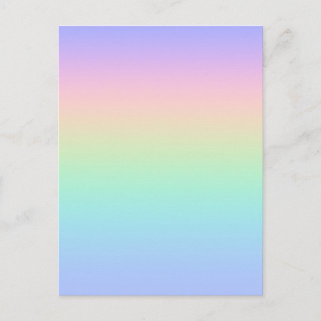 Carte Postale Arc-en-ciel pastel (Devant)