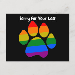 Carte postale Arc-en-ciel Pattes Désolé pour votre