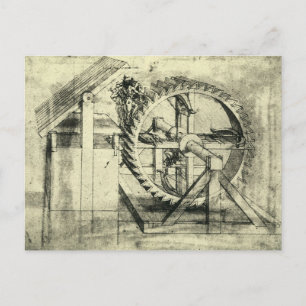 Carte Postale Arc-en-tête propulsé de Léonard de Vinci