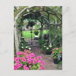 Carte Postale Arc rouge et fleurs, Victoria (Colombie-Britanniqu