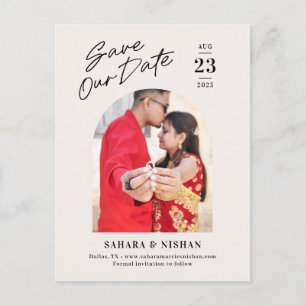 Carte Postale Arc tendance couleur modifiable Enregistrer la dat