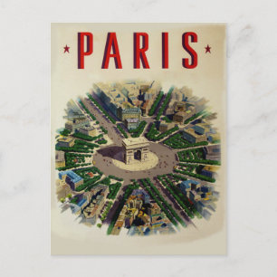Carte Postale Arc vintage de Triomphe Paris