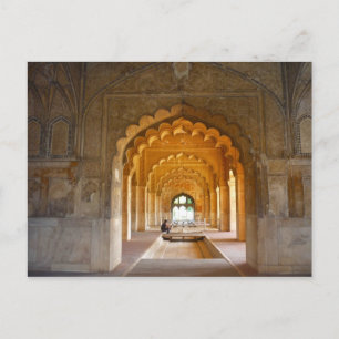 Carte Postale arcades rouges de delhi fort