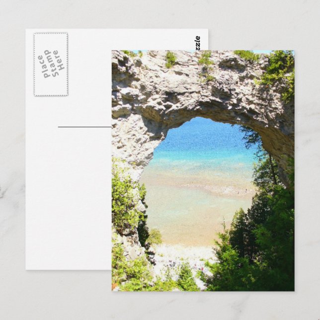 Carte Postale Arch Rock, île Mackinac (Devant / Derrière)