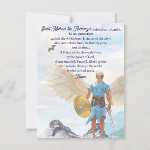 Carte Postale Archange Michael Protection Courage Ange Prière