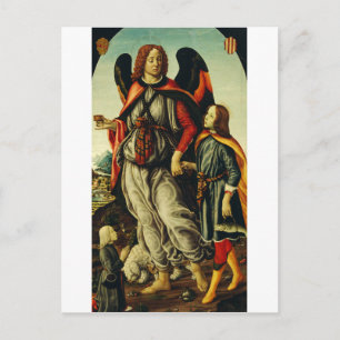 Carte Postale Archangel Raphael avec le jeune Tobias