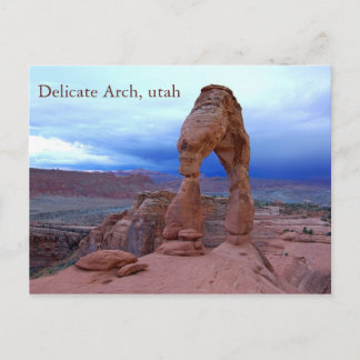 Carte Postale arche délicate, Arche délicate, utah