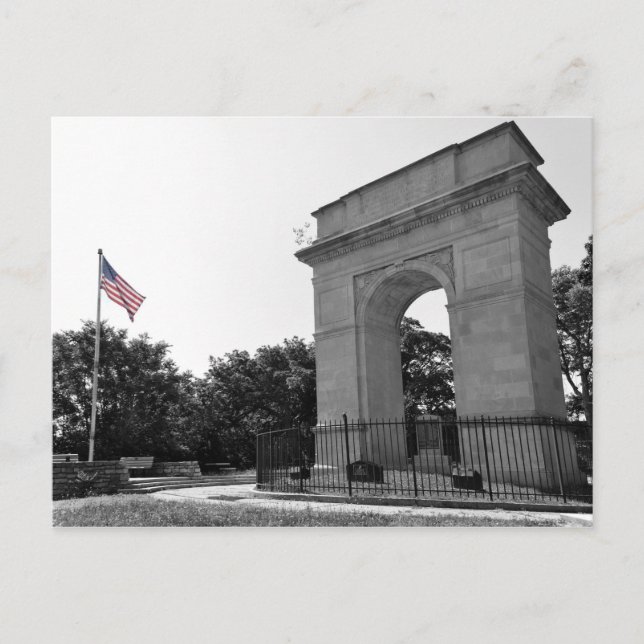 Carte Postale Arche et drapeau du Mémorial de Rosedale, Kansas C (Devant)
