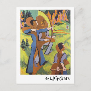 Carte Postale Archers (1935-1937) par Ernst Ludwig Kirchner