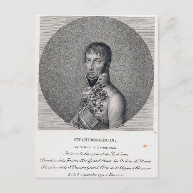 Carte Postale Archiduc Charles d'Autriche (Devant)