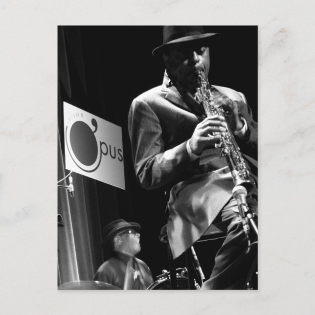 Carte Postale Archie Shepp 2 par P. Baud Banlieues Bleues 2010 (Devant)