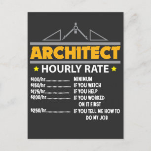 Carte Postale Architecte Horaire Note Drôle Handyman Papa