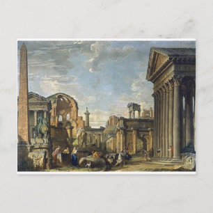 Carte Postale Architectural Capriccio by Giovanni Paolo Panini