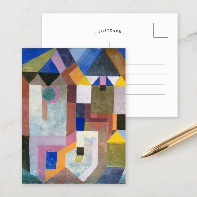 Carte Postale Architecture colorée | Paul Klee (Créateur téléchargé)