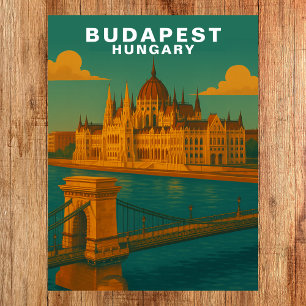 Carte Postale Architecture de rivière Budapest, Hongrie Voyage