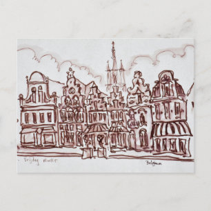 Carte Postale Architecture Vrijdagmarkt   Gand, Belgique
